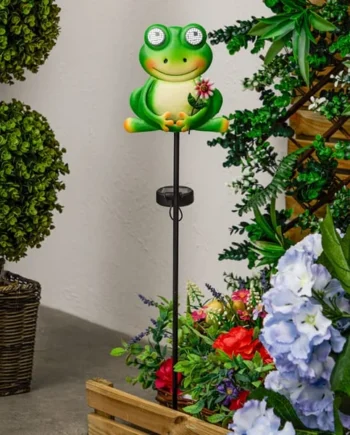Firefly Solar Light Co Animated Eyes Solar Light Stake - Frog
