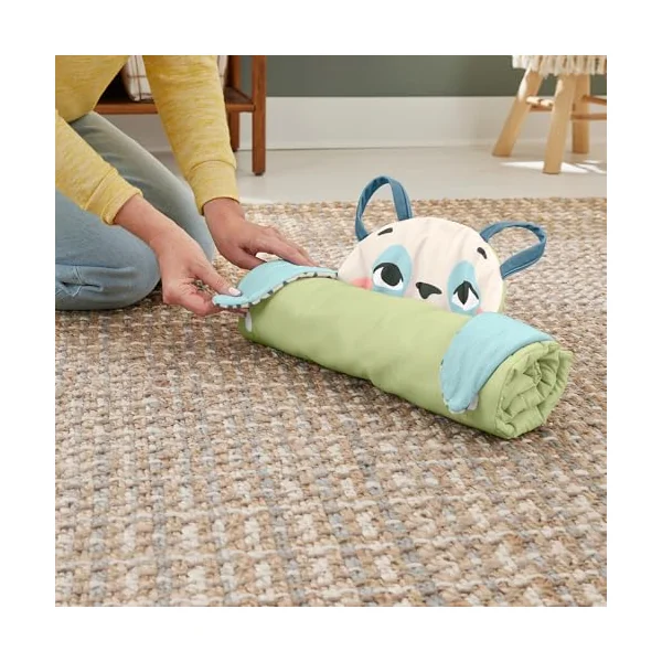 Fisher-Price Baby Activity Play Mat Planet Friends Roly-Poly Panda with 2 Toys for Newborn Tummy Time Play, Made of 90% recycled Plastic and FSC certified packaging, HKD65