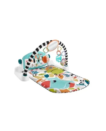 Fisher-Price - Baby Piano Gym, Portable Music Set with 3 Levels of Smart Stages Learning, Includes 10 Connectable Toys, Italian Version, Toy for Children, 0+ Months, HWY53