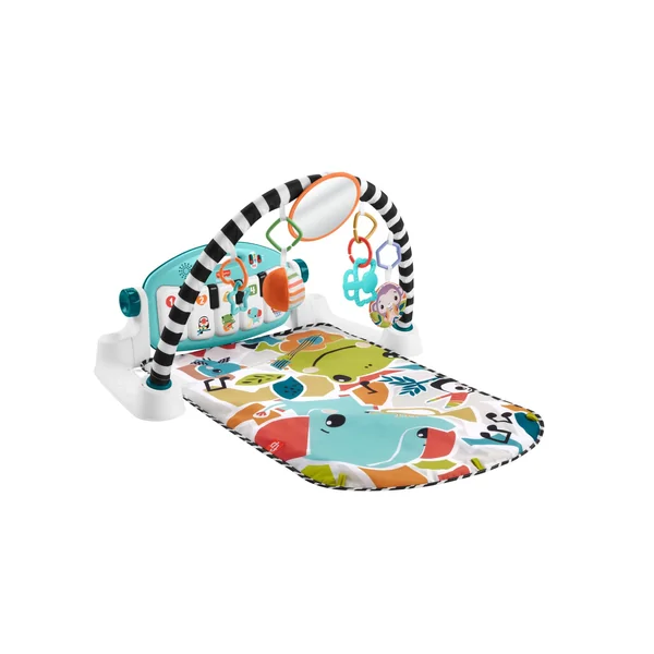 Fisher-Price - Baby Piano Gym, Portable Music Set with 3 Levels of Smart Stages Learning, Includes 10 Connectable Toys, Italian Version, Toy for Children, 0+ Months, HWY53