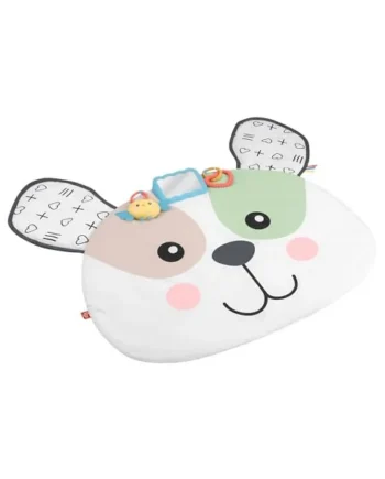 Fisher-Price Puppy Perfection Giant Playmat Baby Toy | Washable 36 x 42-Inch Mat, Mirror, Rattle & BPA-Free Teether, Tummy Time, Gross Motor Skills, Newborns 0+ Months, JMN73
