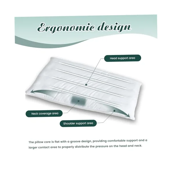 Flat Pillow Comfortable Breathable Soft Pillows for Sleeping, Low Profile for Kids/Stomach Sleeper