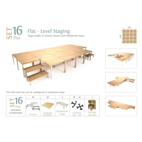 Flat Staging Set - 16 piece