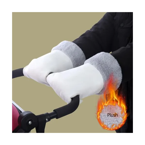 Fleece Hand Muff Windproof Pushchair Hand Gloves Handle Muff Keep Your Hands Warm in the Snow Pram Winter Gloves Thermal Baby Warm Winter Pram Accessories