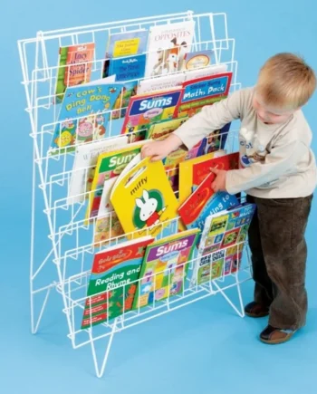 Floor Standing Wire Book Rack