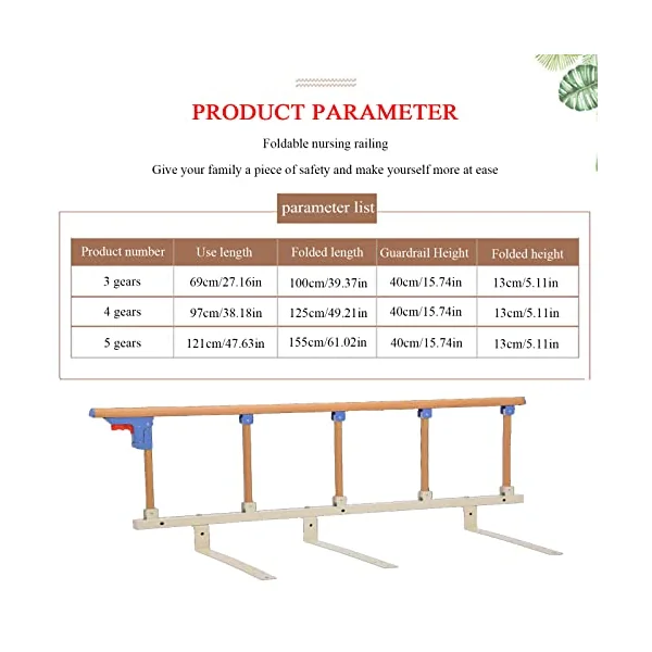 Fold Down Assist Handle Bed,Hospital Sides Rails Guard,Bed Rails for Elderly,Adults Portable Grab Bar Hand Rail,Home Care Handicap Safety Assistance Devices,A,69cmx40cm/27. l6x15.7