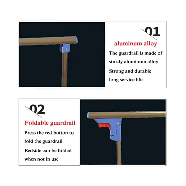 Fold Down Assist Handle Bed,Hospital Sides Rails Guard,Bed Rails for Elderly,Adults Portable Grab Bar Hand Rail,Home Care Handicap Safety Assistance Devices,A,69cmx40cm/27. l6x15.7