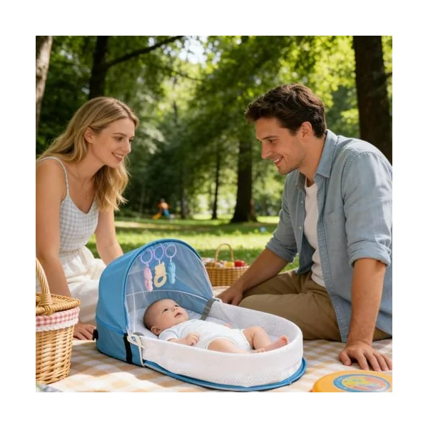 Foldable Stroller, Compact Pushchair with Canopy, Kids Stroller for Travel Carriage Nursery Gear Walking Accessory, for Picnic Family Outings City Touring Housewarming Boys Girls