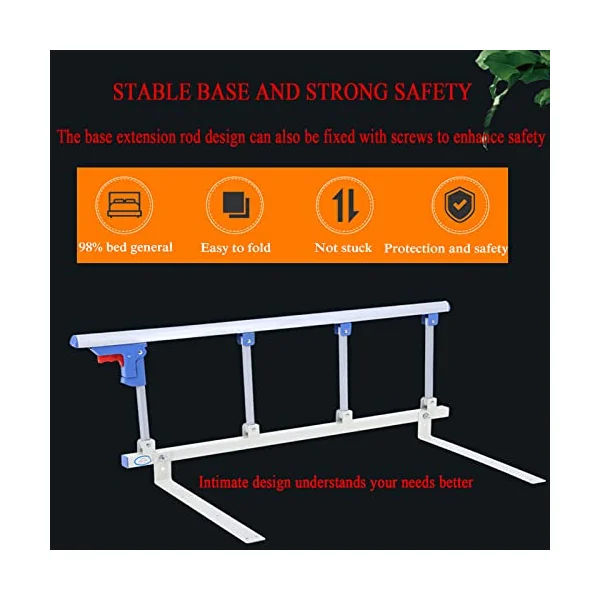 Folding Hospital Bedside Grab Bar Bumper,Handicap Medical Stand Cane Assistance Devices,for child Seniors Adults Guard Rail,Bed Rails Safety Assist Handle,120cmx36cm/47.24x14.17in