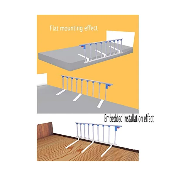 Folding Portable Bed Rail Safety Guard For Toddler Elderly & Seniors Adults Kids Bed Assist Handle Carbon Steel + Aluminum Alloy (Size : 95x40cm)