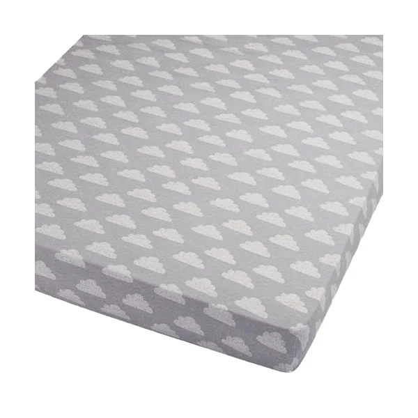 For Your Little One Cot Bed Fitted Sheet 100% Cotton 140x70cm - Pack Of 2 Clouds