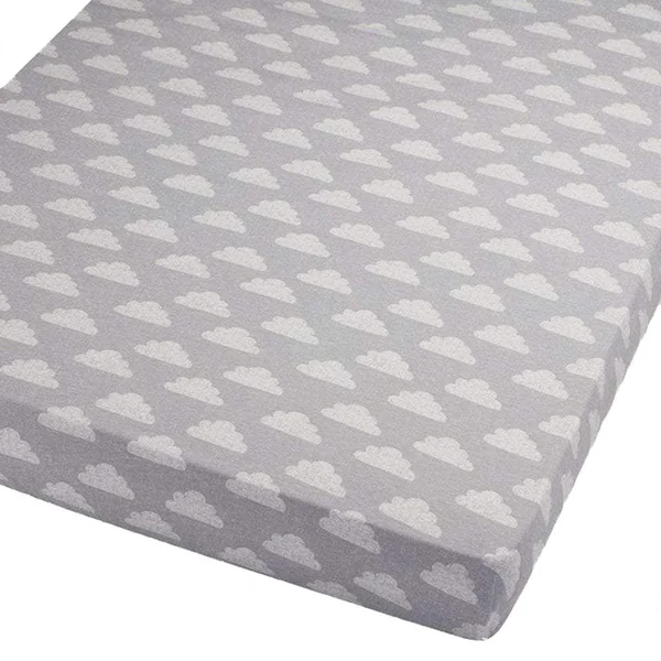 For Your Little One Cot Bed Pack Of 4 Fitted Sheets Compatible With Babylo Mattress 140x70cm - Clouds