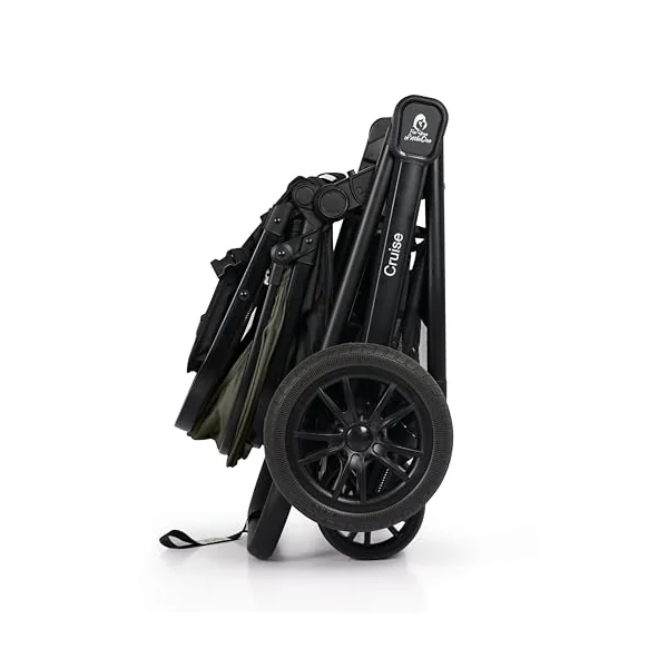 For Your Little One Cruise 3-in-1 Travel System with i-Size Car Seat, Stroller, 13kg Pram, Height Adjustable Handle, Pram, Newborn 0-4 Years Free Raincover and Cupholder (Pebble Sage)