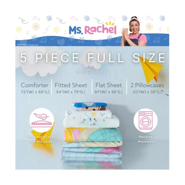 Franco Duvet Cover Set, Microfibre, Ms. Rachel, 5 Piece Full Size