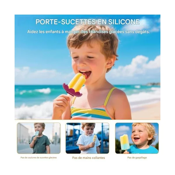 Freeze Pop Holders for Kids Reusable Drip-Proof Dessert Cup | 4 Pieces Ice Cream Drip Catcher for Girls Home Daily Snack Birthdays Hot Weather Picnic Camping Travel Backyard Pool Picnic