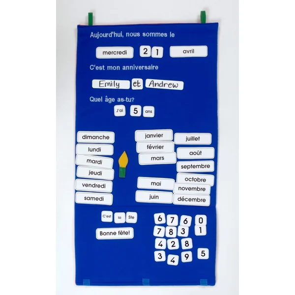 French Calendar Wall Hanging