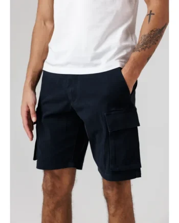 French Connection Navy Cotton Cargo Shorts