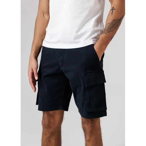 French Connection Navy Cotton Cargo Shorts