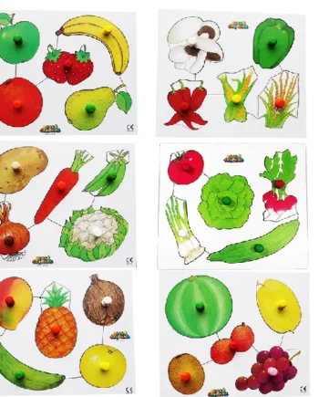 Fruit and Vegetable Peg Puzzles