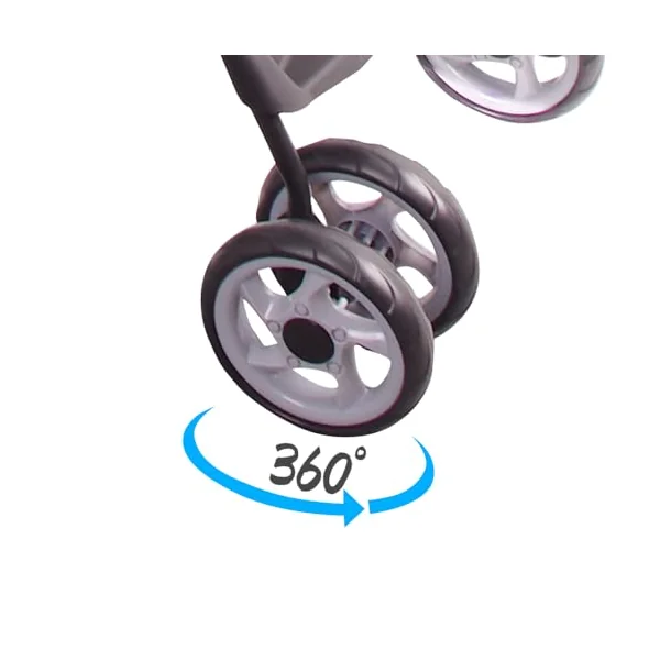Full-Window pet Stroller 4 Wheels for Cats & Dogs, with Storage Basket,Cup Holder, Travel Puppy/Cats Stroller.
