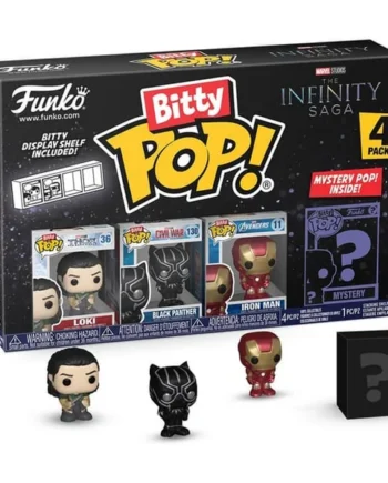 Funko Bitty Pop Marvel The Infinity Saga 4pk - Loki, Black Panther, Iron Man and A Surprise Mystery Mini Figure