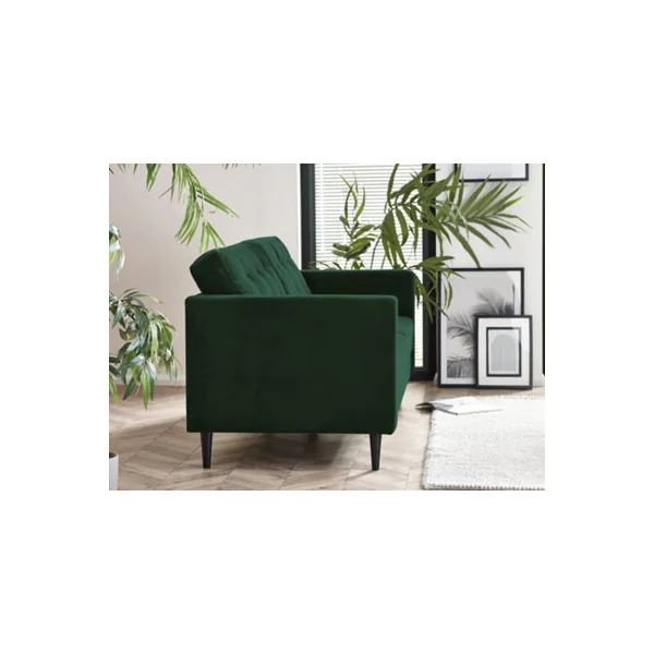 Furniturebox Jenna 3 Seater Emerald Green Velvet Sofa With Solid Wood Frame