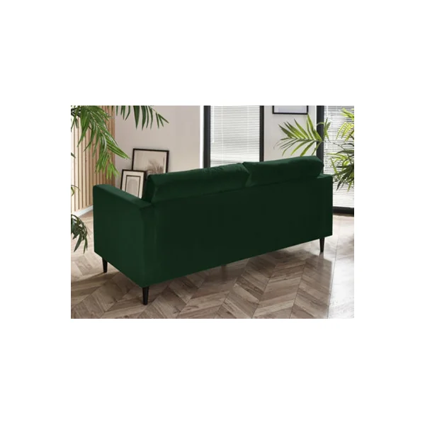 Furniturebox Jenna 3 Seater Emerald Green Velvet Sofa With Solid Wood Frame