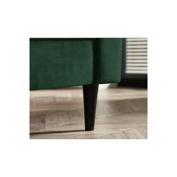 Furniturebox Jenna 3 Seater Emerald Green Velvet Sofa With Solid Wood Frame