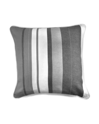 Fusion Whitworth Stripe Grey Filled Cushion (43cm x 43cm)