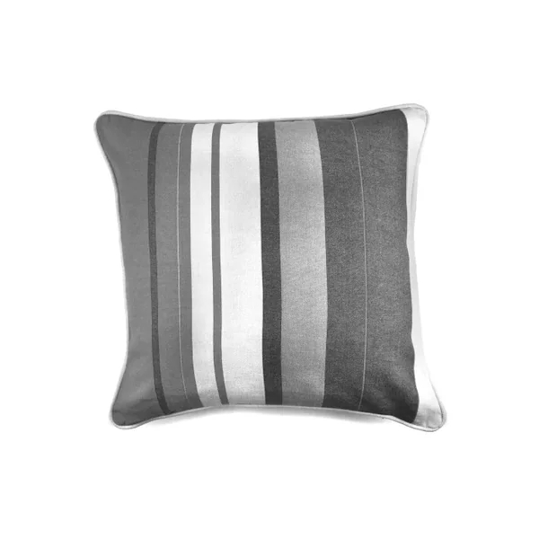 Fusion Whitworth Stripe Grey Filled Cushion (43cm x 43cm)