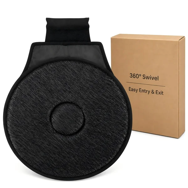 Gadpiparty 360 Rotating Car Seat Cushion Universal Swivel Pad Lightweight Breathable Anti-Slip Cushion for Elderly Disabled and Pregnancy Mobility Aid