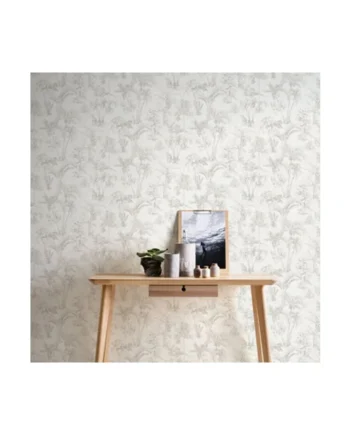 Galerie Havana Beige Grey Jungle Palms Textured Wallpaper
