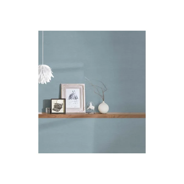 Galerie Havana Blue Plain Texture Textured Wallpaper