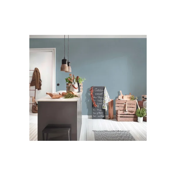 Galerie Havana Blue Plain Texture Textured Wallpaper