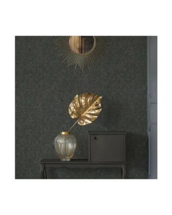 Galerie Havana Brown Black Floral Geometric Textured Wallpaper