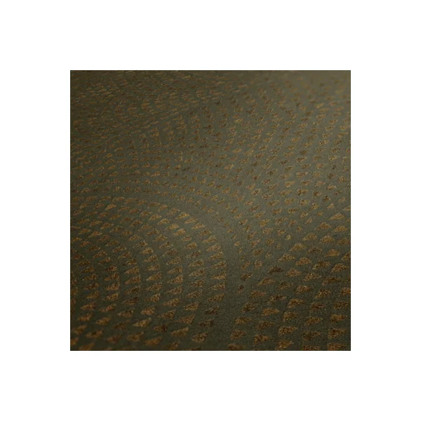 Galerie Havana Brown Gold Mosaic Fan Textured Wallpaper