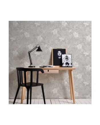 Galerie Havana Grey Beige Floral Textured Wallpaper