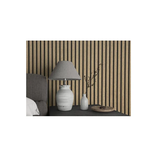 Galerie Industrial Effects Brown Stripe Wood Panel A4 Wallpaper Sample