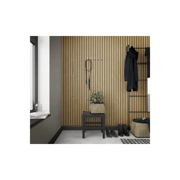 Galerie Industrial Effects Brown Stripe Wood Panel A4 Wallpaper Sample