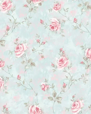 Galerie Rose Garden Blue Roses Trail Smooth A4 Wallpaper Sample