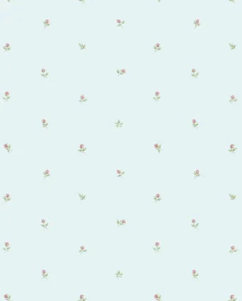 Galerie Rose Garden Blue Small Rose Motif Smooth A4 Wallpaper Sample