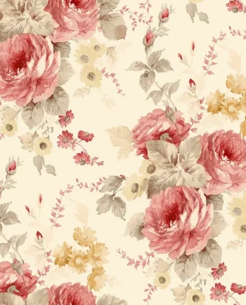Galerie Rose Garden Pink Bold Roses Smooth A4 Wallpaper Sample