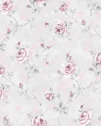 Galerie Rose Garden Silver Grey Roses Trail Smooth Wallpaper