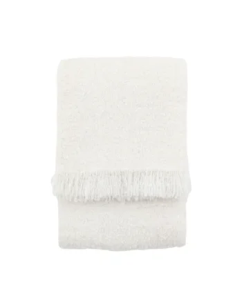 Gallery™ Natural Boucle Velour Plain Throw (L) 170cm x (W) 130cm