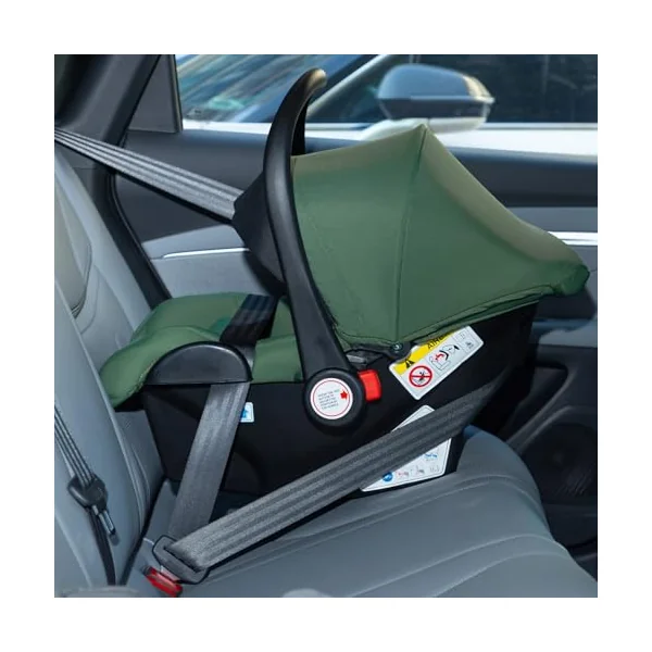 Gcarebb 3 in 1 Prams Travel System, Pushchair with Height Adjustable Handle, Travel Pram with Rain Cover, Baby Stroller with Aluminum Frame for Newborn