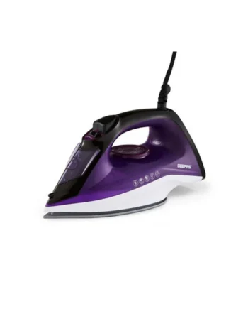 Geepas 2400W Steam Iron Ceramic Soleplate Adjustable Temperature Control, Violet