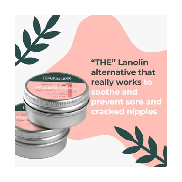 Generation Mama Nipple Cream For Breast-feeding - 100% Natural Organic Vegan & Lanolin Free - Made In The UK - Nipple Balm For Sore & Cracked Nipples With Vitamin E - Newborn & Hospital Bag Essential