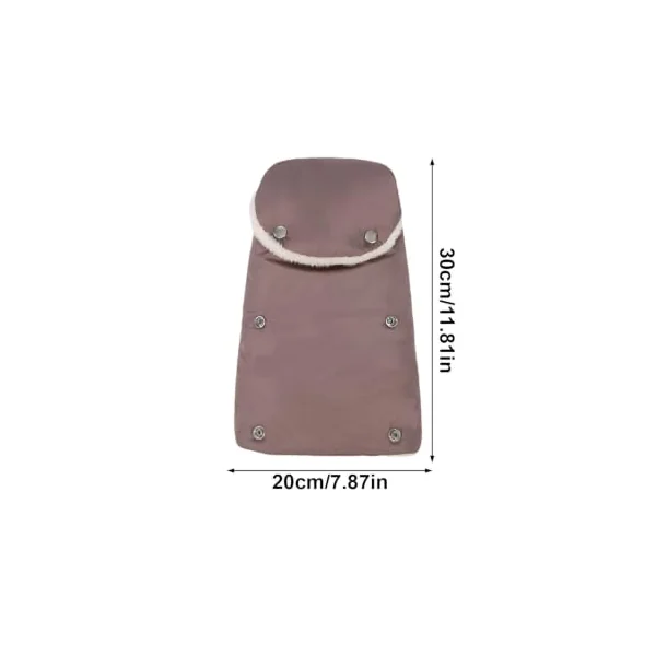 Generisch Pram Gloves and Hand Warmers Comfortable Windproof Thick Gloves Pram Heat Muff Mittens for Cold Weather Travel Winter Parents Grips Children Outdoor