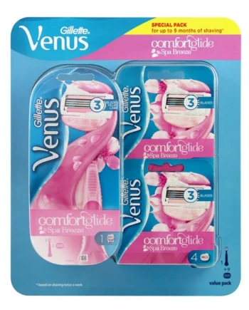 Gillette Venus Breeze Razor and 8 Blades