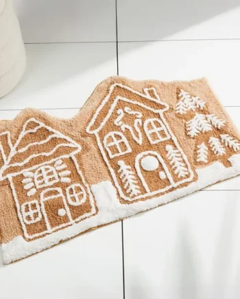 Gingerbread House Bath Mat